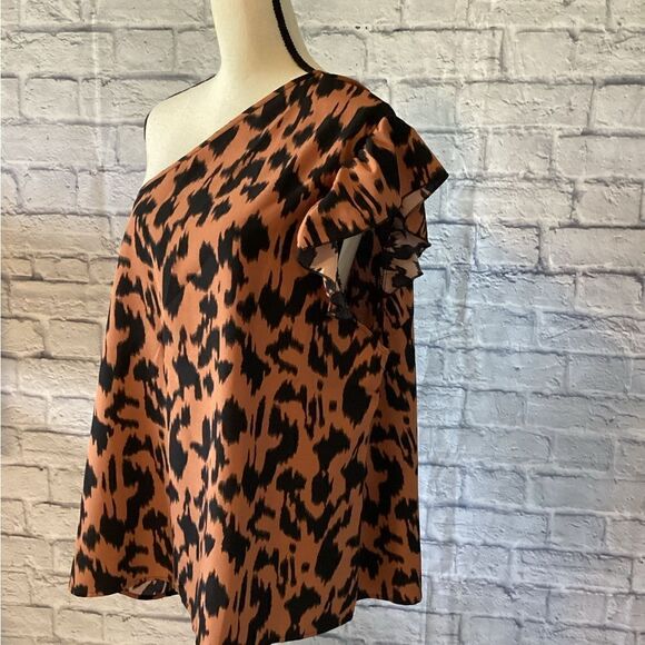Shein Curve - Women’s Plus Blk/Brown Animal Print Shirt - Size 4XL (Lk 2X) - Picture 3 of 3